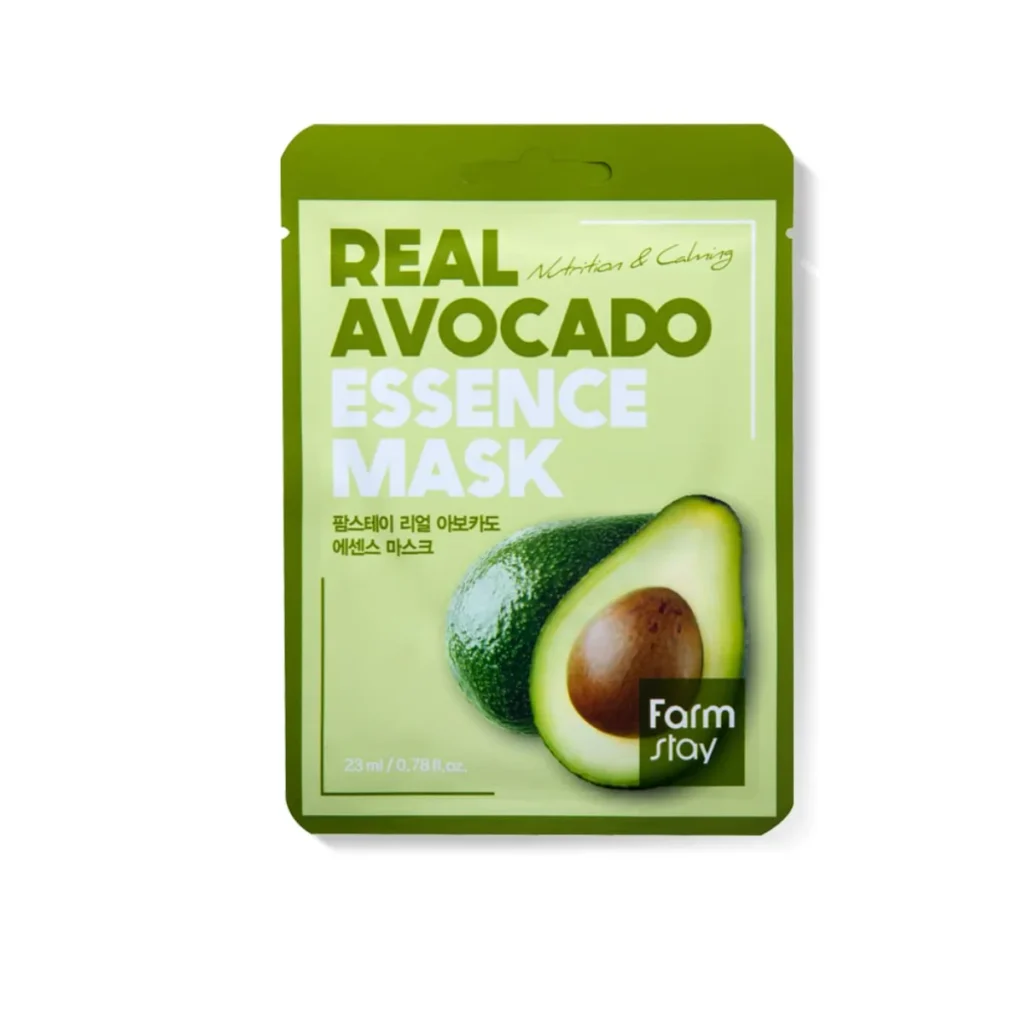 FARMSTAY Real Avocado Essence Mask – maitinanti veido kaukė su avokadu