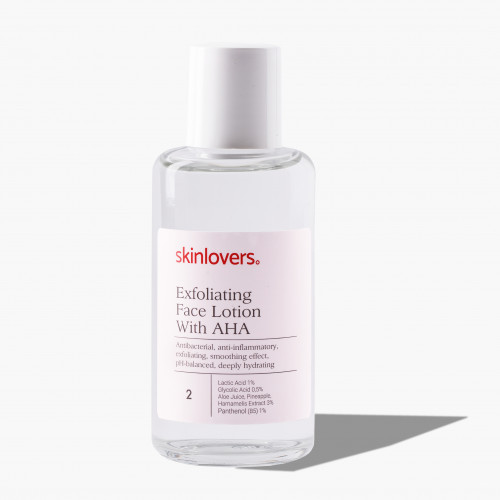 Skinlovers Exfoliating Face Lotion with AHA Eksfoliuojantis veido losjonas su AHA rūgštimis, 100ml
