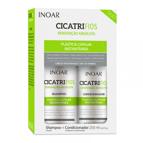 Inoar CicatriFios Duo Kit plauko struktūrą atkuriantis priemonių rinkinys, 2x250ml
