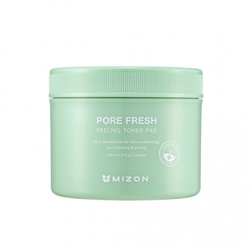 Mizon Pore Fresh Peeling Toner Pad Calming Šveičiamieji padeliai veido odos valymui, 60vnt.