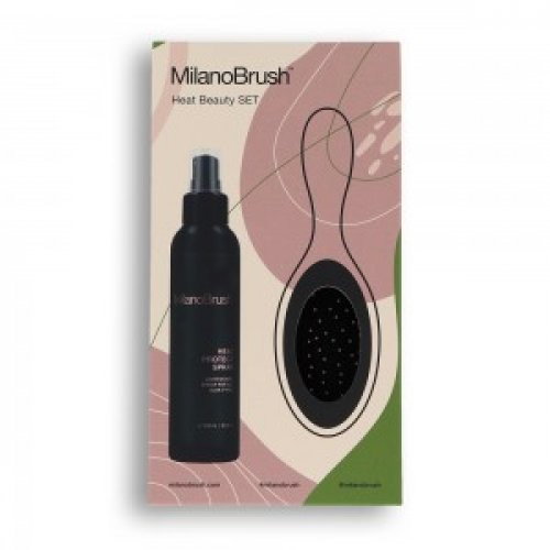 MilanoBrush Heat Beauty Set Rinkinys - apsauga nuo karščio, Spring Mood