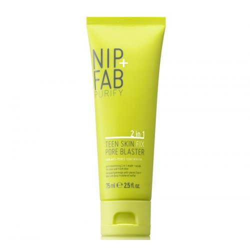 NIP + FAB Teen Skin Fix 2 in 1 Mask & Scrub Pore Blaster Kaukė - šveitiklis probleminei veido odai, 75ml