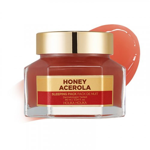 Holika Holika Honey Sleeping Pack Acerola Naktinė kaukė, 90ml