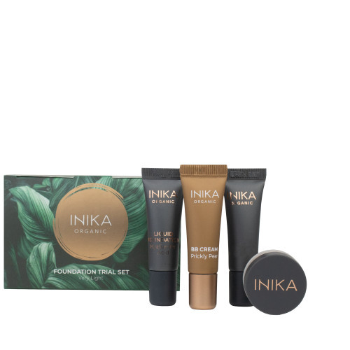 Inika Organic Foundation Trial Set Makiažo pagrindų bandomasis rinkinys, Very Light