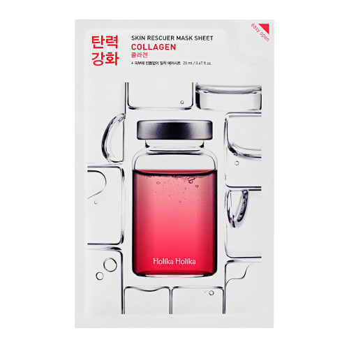 Holika Holika Skin Rescuer Mask Sheet Collagen Lakštinė veido kaukė su kolagenu, 20ml