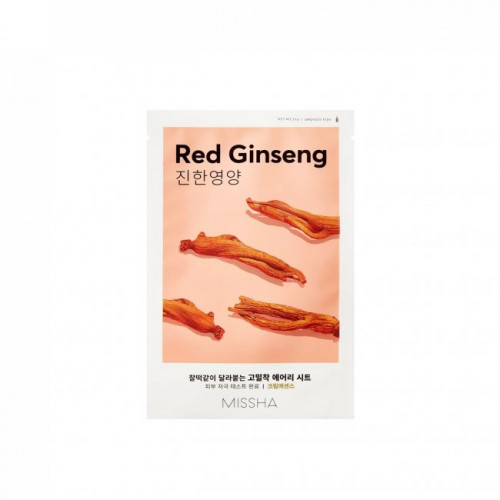 Missha Airy Fit Sheet Mask Red Ginseng Veido kaukė, 19g