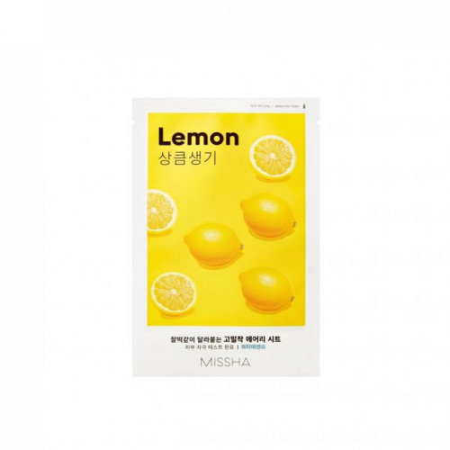 Missha Airy Fit Sheet Mask Lemon Veido kaukė, 19g