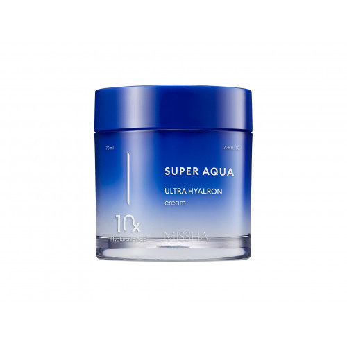 Missha Super Aqua Ultra Hyalron Moisturizing Cream Drėkinamasis veido kremas su hialuronu, 70ml
