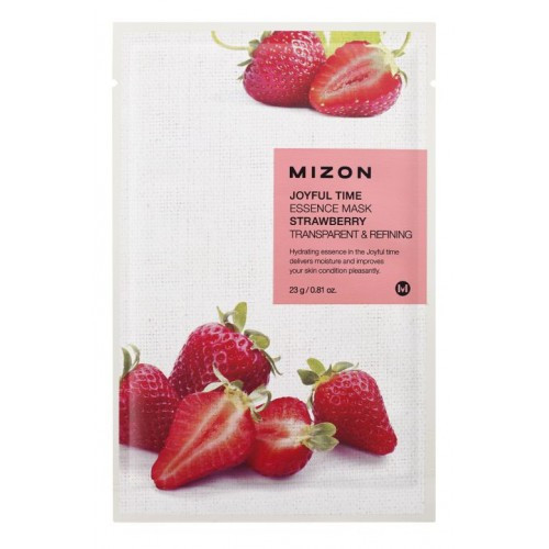 Mizon Joyful Time Essence Mask Strawberry Veido kaukė su braškėmis, 23g