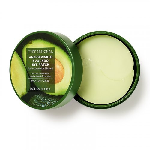 Holika Holika Eyefessional Anti-Wrinkle Avocado Eye Patch Priešraukšliniai paakių padeliai, 60 vnt.
