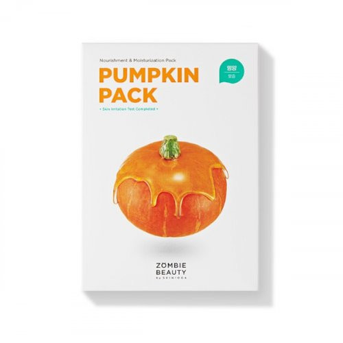 SKIN1004 Zombie Beauty Pumpkin Pack Face Gel Mask Veido gelio kaukių rinkinys, 16x4g.