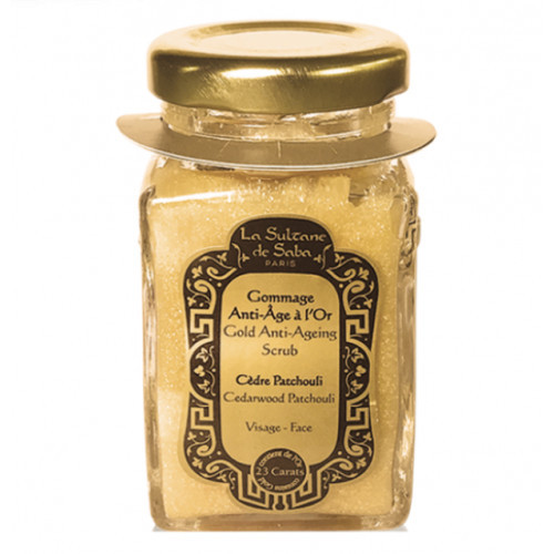 La Sultane De Saba Cedarwood Patchouli Sublimating Gold Face Scrub Veido šveitiklis su auksu, 100ml