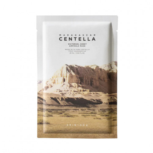 SKIN1004 Madagascar Centella Watergel Sheet Ampoule Mask Lakštinė veido kaukė su azijinės centelės ekstraktu, 1 vnt.