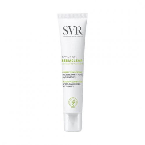 SVR Sebiaclear Active Gel Intensyvaus poveikio veido kremas nuo spuogų ir inkštirų, 40ml