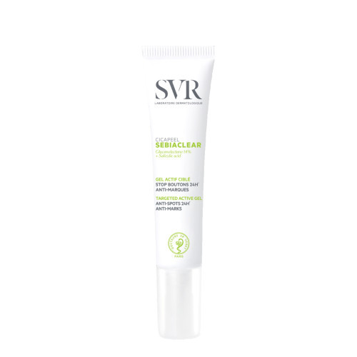 SVR Sebiaclear Cicapeel Active Gel Lokalaus poveikio spuogelius džiovinantis gelis, 15ml