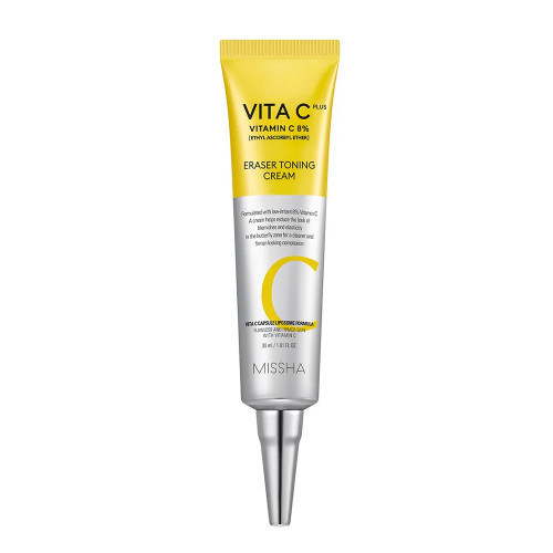 Missha Vita C Plus Eraser Toning Cream Tonizuojantis, šviesinantis veido kremas, 30ml