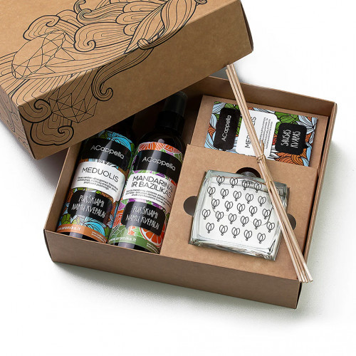 Acappella Home Fragrance Set Namų kvapo rinkinys šilčiausi kvepiantys linkėjimai, Rinkinys