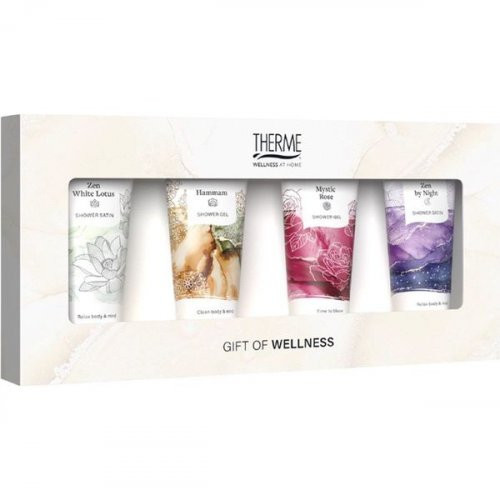 Therme Gift Set Of Wellness Shower Satin Prausiklių rinkinys kūnui, 4x75ml