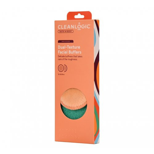 Cleanlogic Sensitive Skin Dual-Texture Facial Buffers Veido kempinėlės, 3 vnt.
