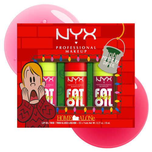 NYX Professional Makeup XMAS Home Alone Fat Oil Lip Drip Trio Kit Lūpų blizgių rinkinys, 3 vnt.