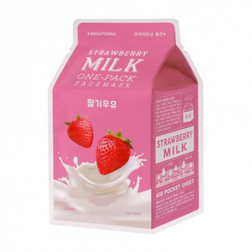 A'pieu Strawberry Milk One-Pack Veido kaukė, 1 vnt.