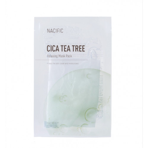 NACIFIC Cica Tea Tree Relaxing Mask Atpalaiduojanti lakštinė veido kaukė, 30g
