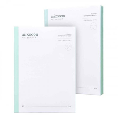 Mixsoon Centella Mask Lakštinė veido kaukė, 5 vnt.