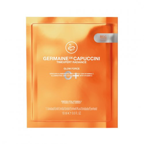 Germaine de Capuccini Timexpert Radiance C+ Illuminating Anti-Fatigue Mask Lakštinė veido kaukė su vitaminu C, 1vnt.