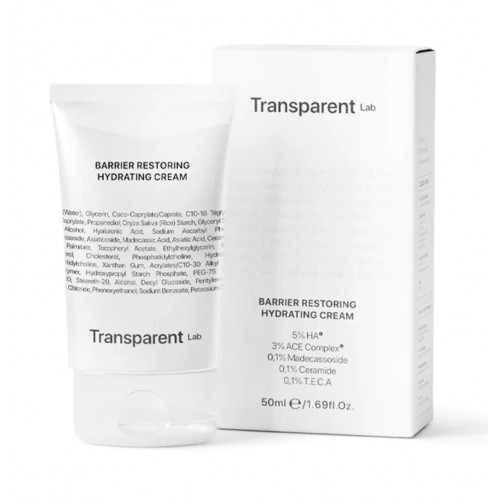 Transparent Lab Barrier Restoring Hydrating Cream Barjerą atstatantis drėkinamasis kremas, 50ml
