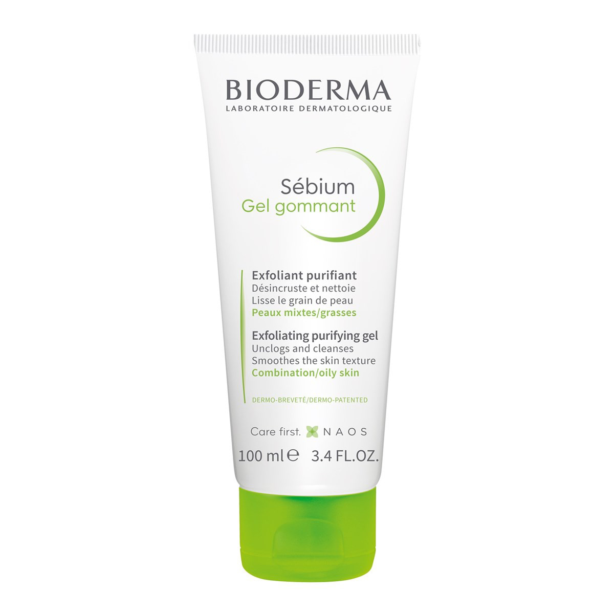 BIODERMA SEBIUM GEL GOMMANT, veido odos šveitiklis riebiai, mišriai odai, 100 ml