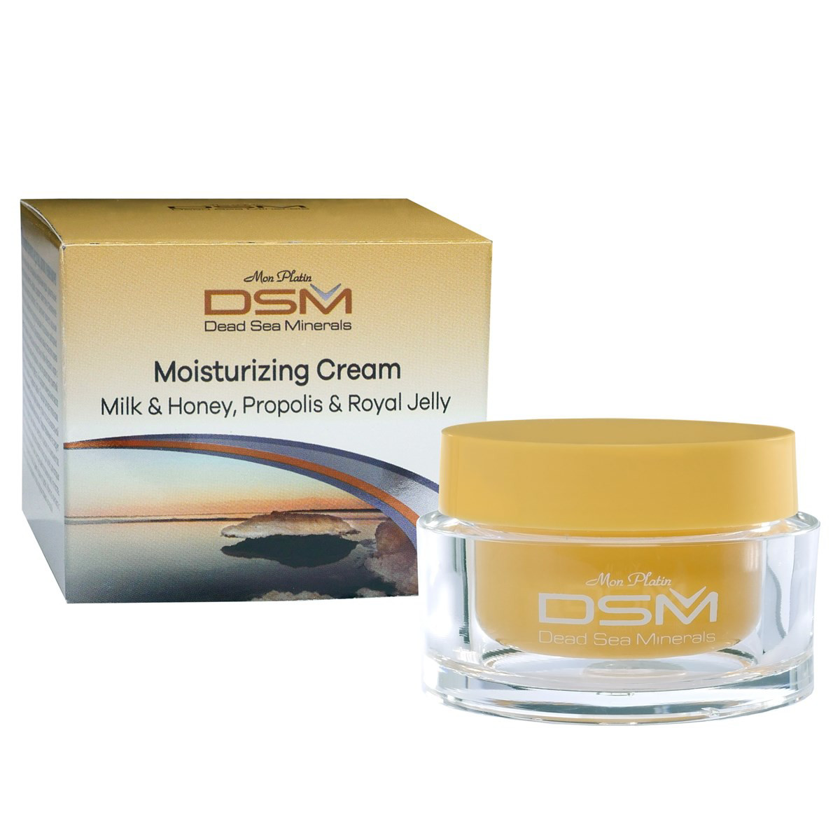 DSM, drėkinamasis kremas su pienu, medumi, propoliu ir bičių pieneliu, 50 ml, DSM122