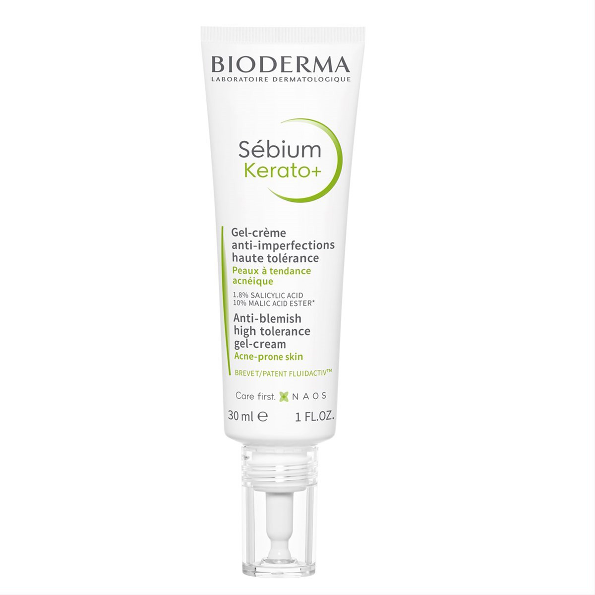 BIODERMA SEBIUM KERATO+, kremas mažinantis spuogus ir po jų likusias dėmes, skirtas į aknę linkusiai, jautriai odai, 30ml