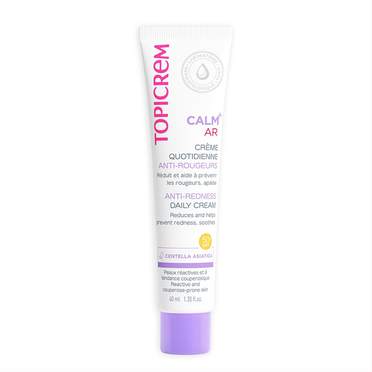 TOPICREM CALM+ AR, apsauginis kremas raustančiai odai,  SPF50+, 40ml