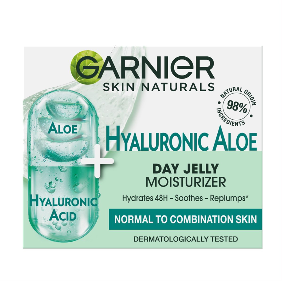 GARNIER SKIN NATURALS HYALURONIC ALOE JELLY, gelinis drėkiklis, 50 ml