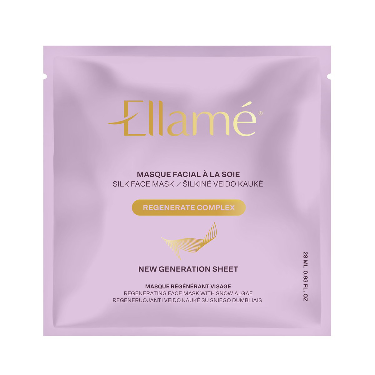 ELLAME REGENERATE COMPLEX, šilkinė veido kaukė, 1vnt.