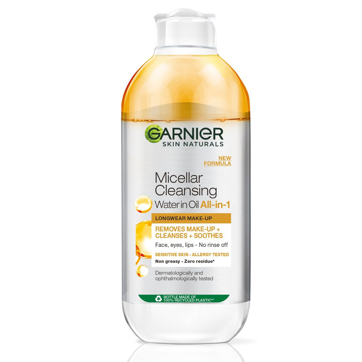 GARNIER MICELLAIR, dvifazis micelinis vanduo su aliejumi, 400 ml