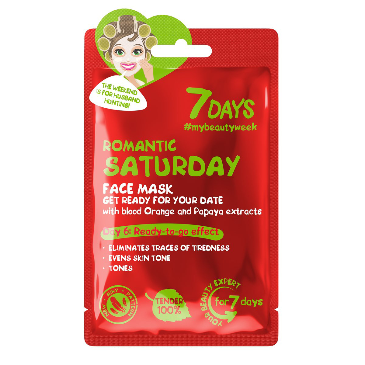 7DAYS ROMANTIŠKAS ŠEŠTADIENIS, kaukė veidui, 28g