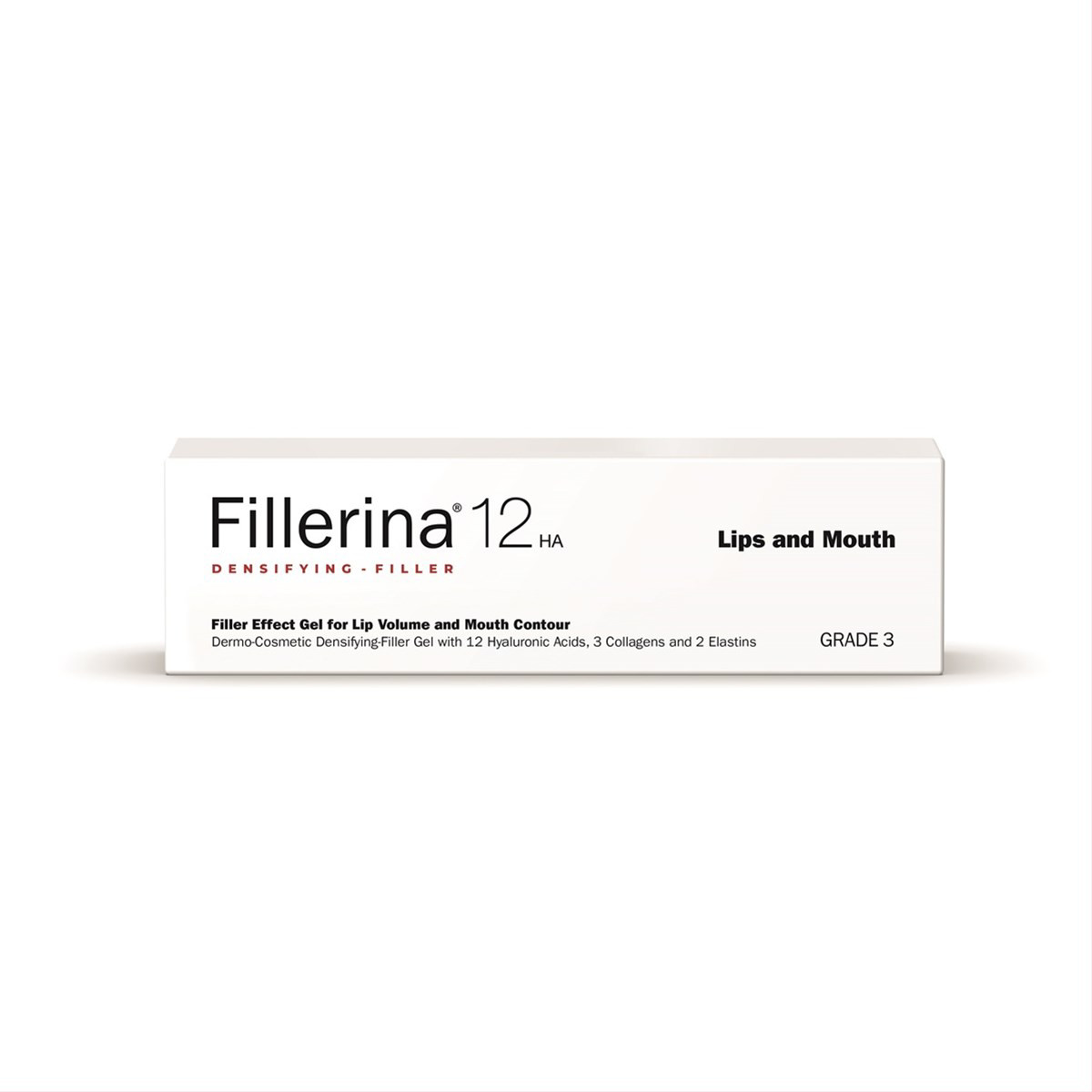 FILLERINA 12 HA, Dermatologinis gelinis užpildas lūpoms, 3 lygis, 7ml