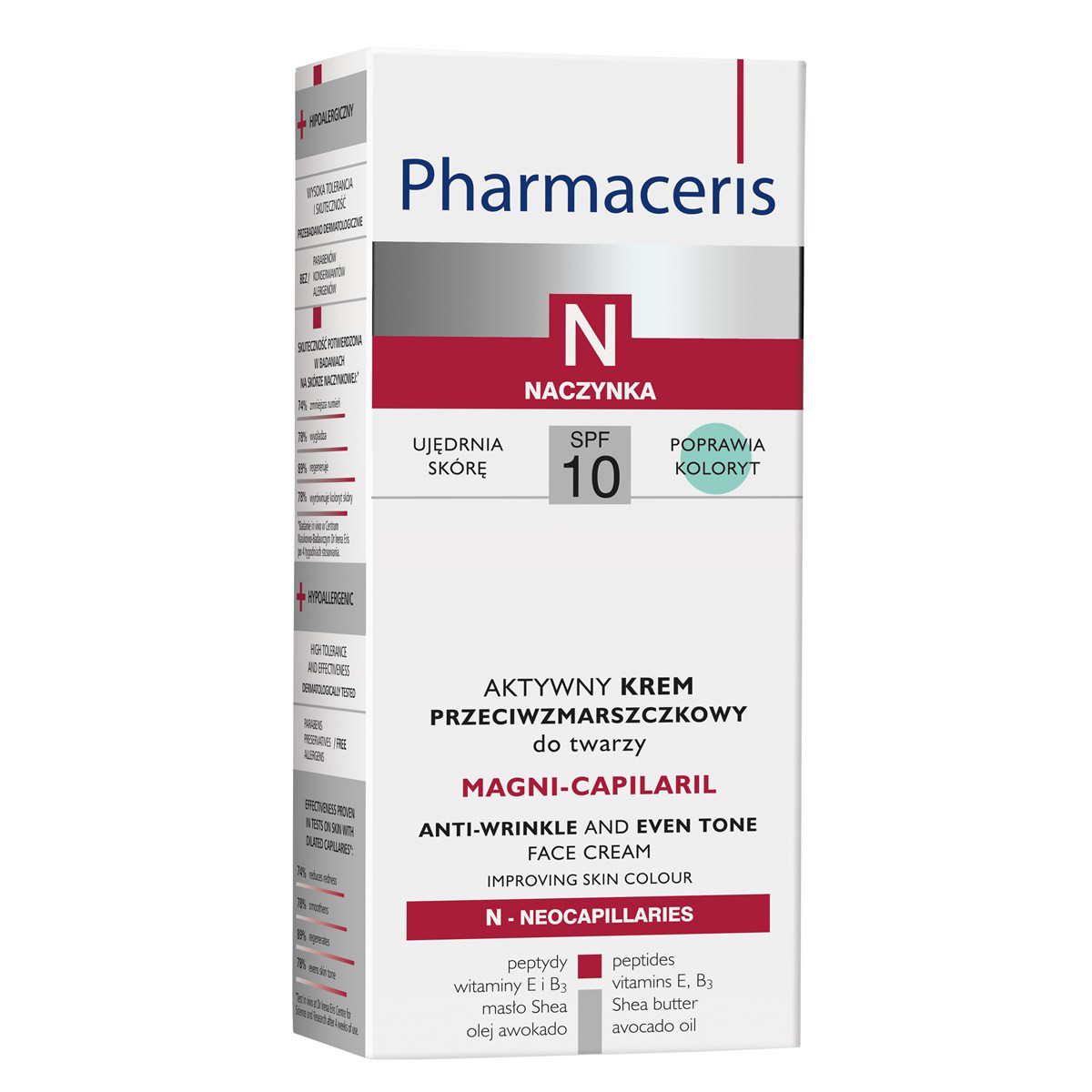 PHARMACERIS N MAGNI CAPILARIL, kremas nuo raukšlių, SPF 10, 50 ml