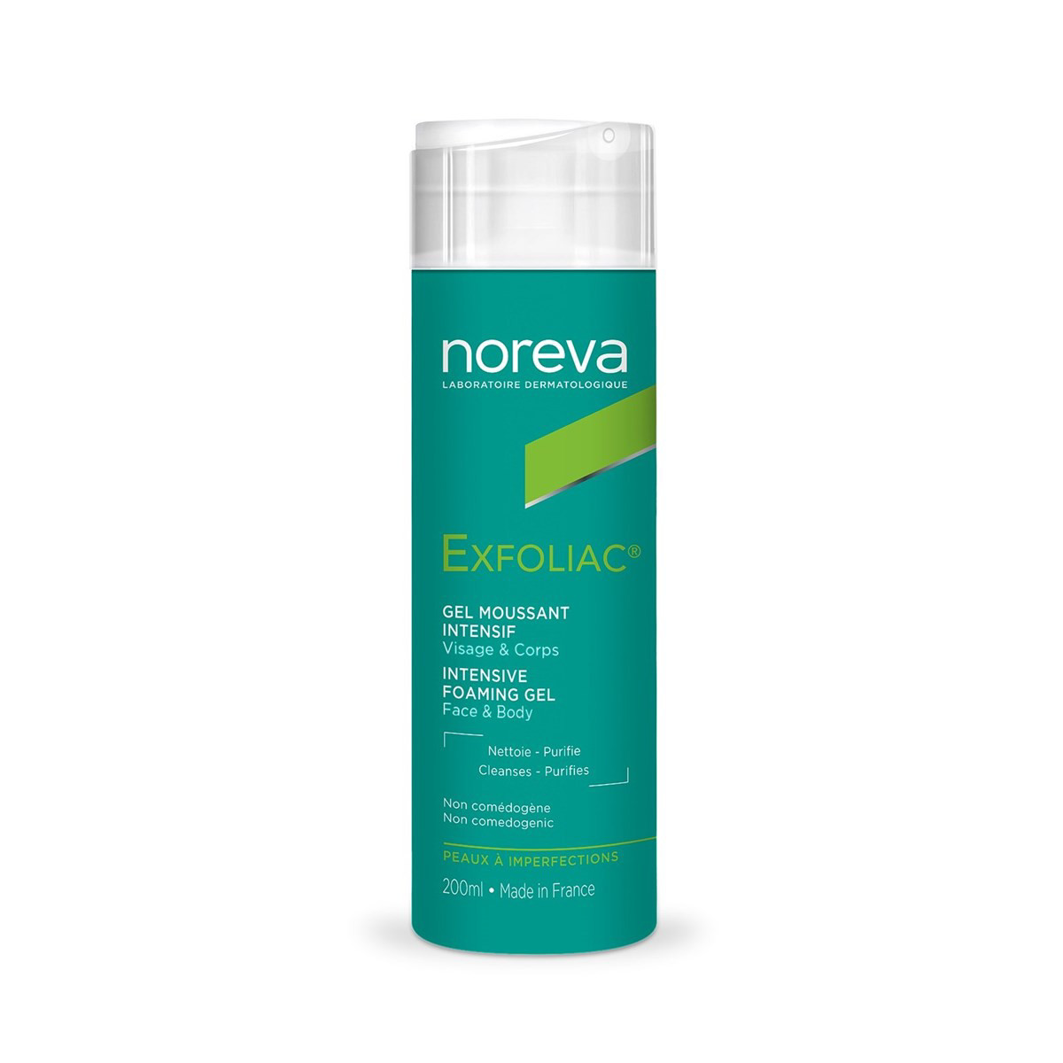 NOREVA EXFOLIAC, intensyvaus poveikio putojantis gelis, 200 ml