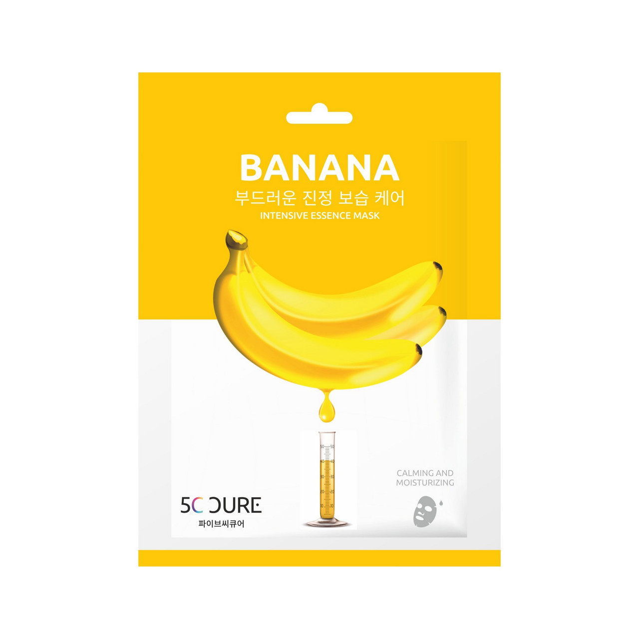 5C Cure lakštinė veido kaukė su bananų ekstraktu, 1vnt