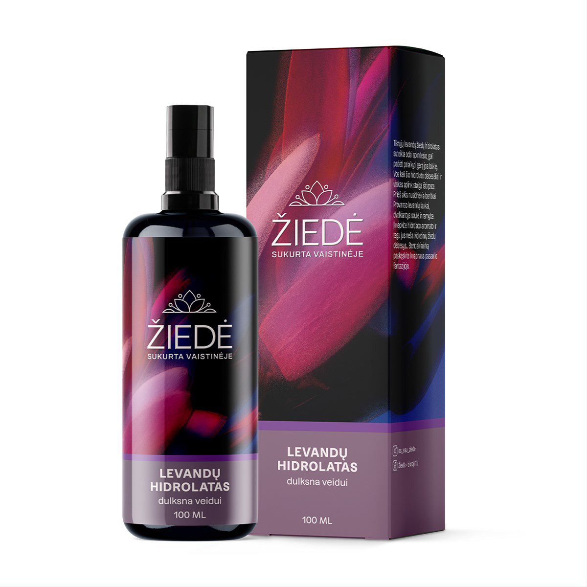 ŽIEDĖ, hidrolatas levandų, 100 ml