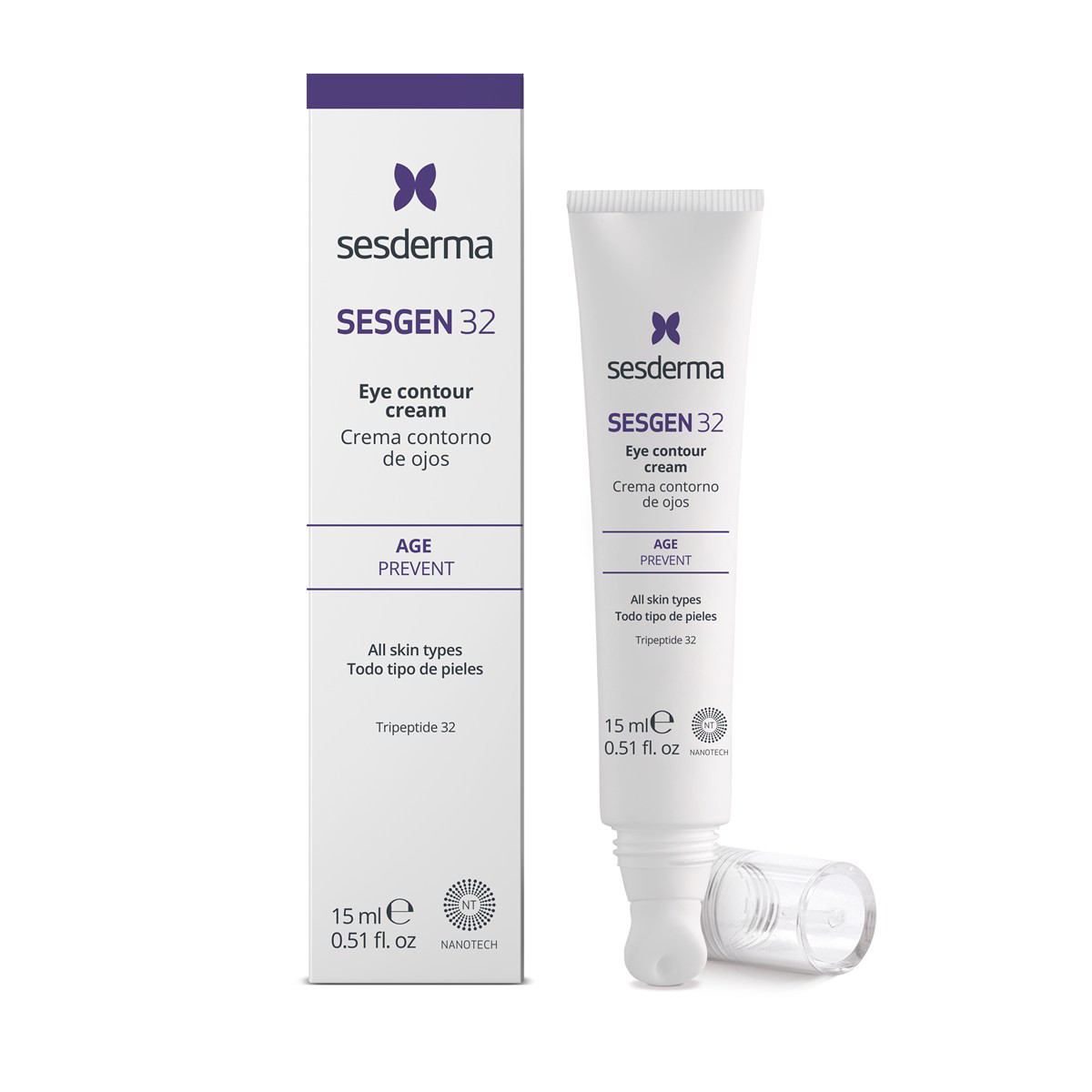 SESDERMA SESGEN 32, ląsteles aktyvuojantis jauninamasis akių kontūro kremas, 15 ml