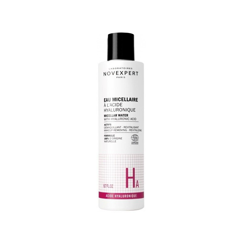 NOVEXPERT micelinis valomasis vanduo su hialurono rūgštim, 200ml
