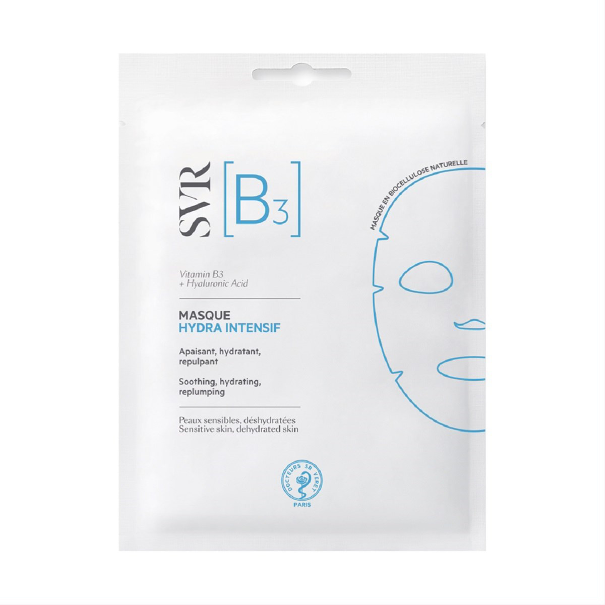 SVR B3 MASQUE HYDRA INTENSIF, drėkinamoji lakštinė kaukė, 12 ml