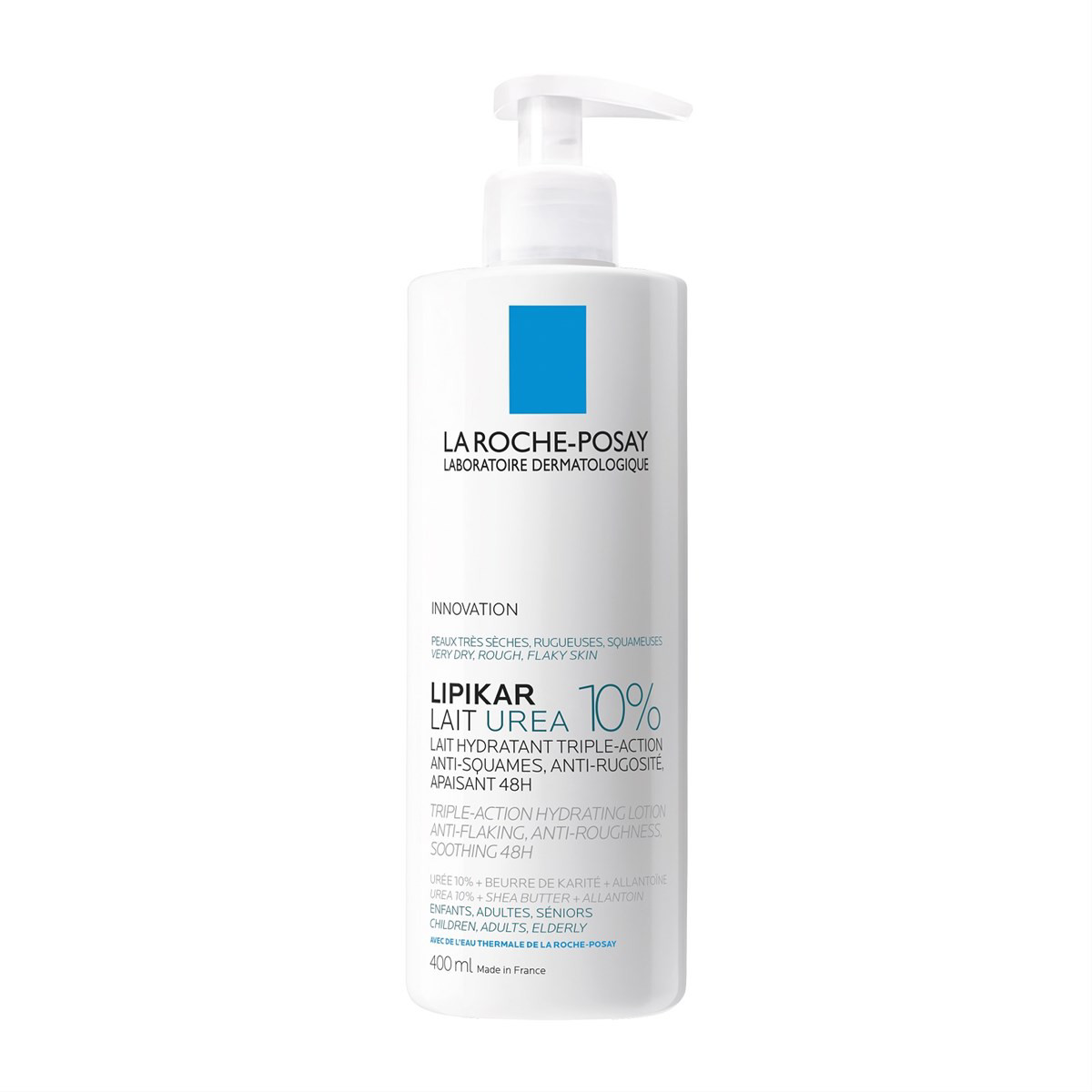 LRP LIPIKAR LAIT UREA 10 %, drėkinamasis losjonas, 400ml