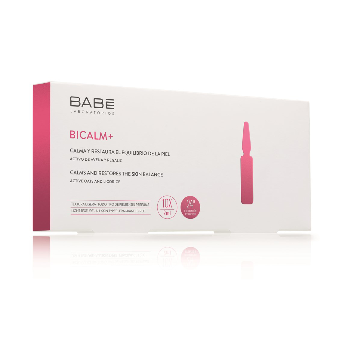 BABE BICALM+, raminamojo koncentruoto veido serumo ampulės, 2 ml x 10 vnt.