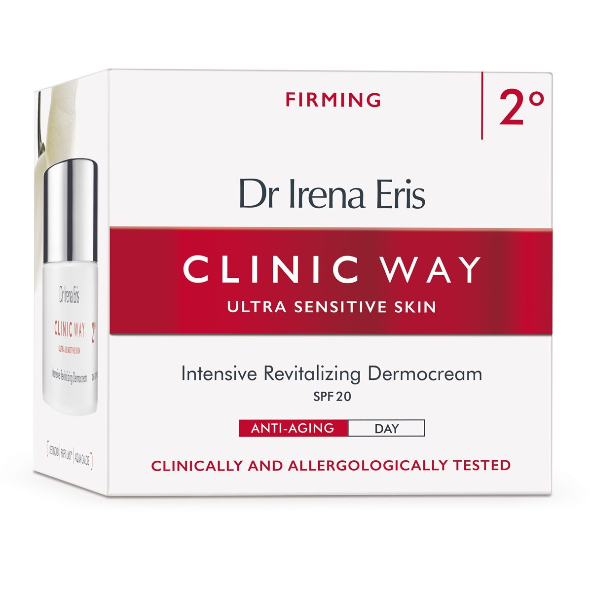 CLINIC WAY, Nr.2 dieninis kremas nuo raukšlių 40+, SPF20, 50ml