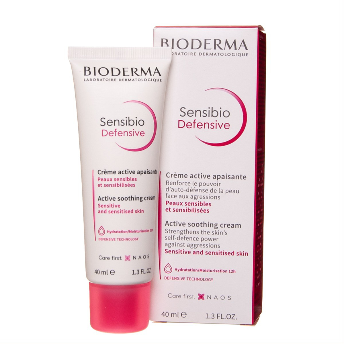 BIODERMA SENSIBIO DEFENSIVE, raminamasis jautrios, normalios ir mišrios odos kremas, 40 ml