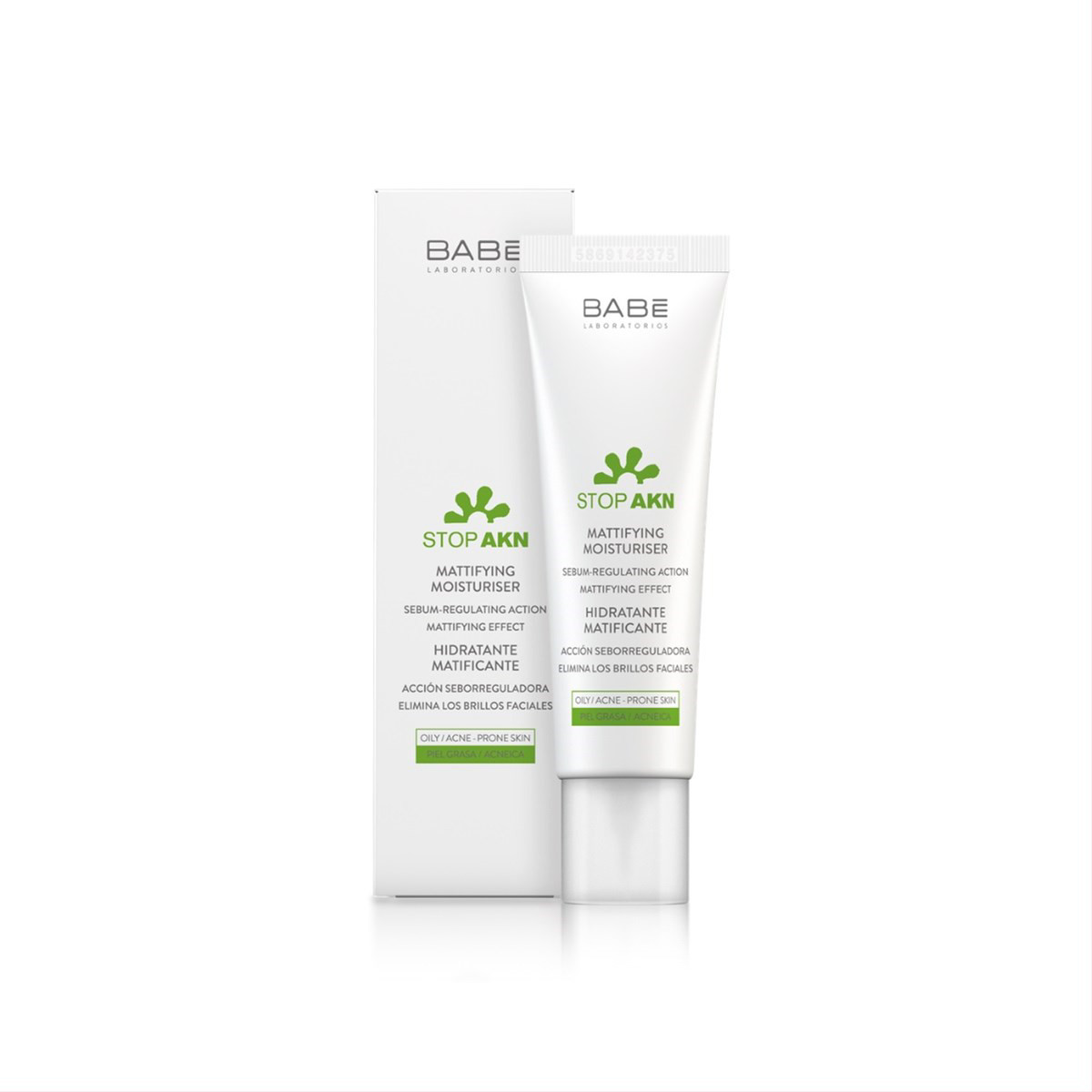 BABE STOP AKN, drėkinamasis, matinį efektą suteikiantis veido kremas mišriai, riebiai odai, 50 ml
